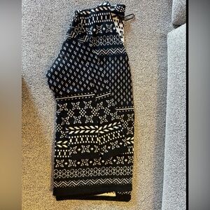 Talbots Black & Winter White Open cardigan sweater Petite Large